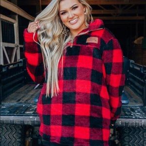 Southern Fried Chics buffalo plaid Sherpa!